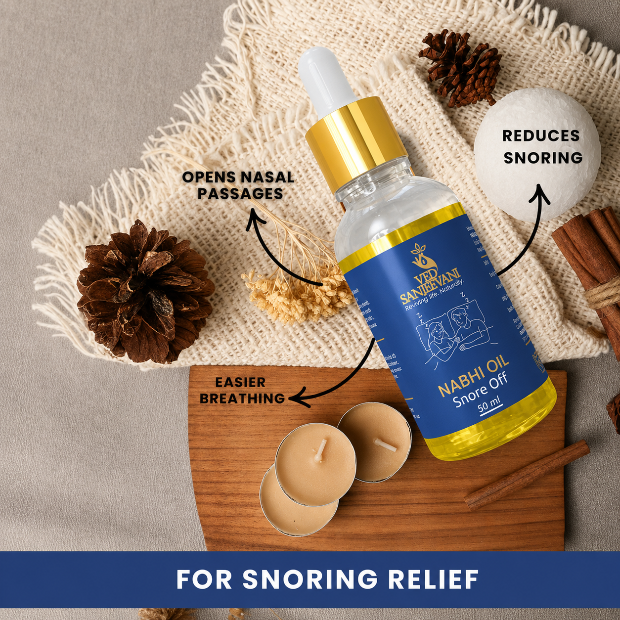 šEK K SAATH 1 MUFT LIMITED TIME OFFERš„Snore Off Nabhi Oil, 50ML+50ML - Image 2