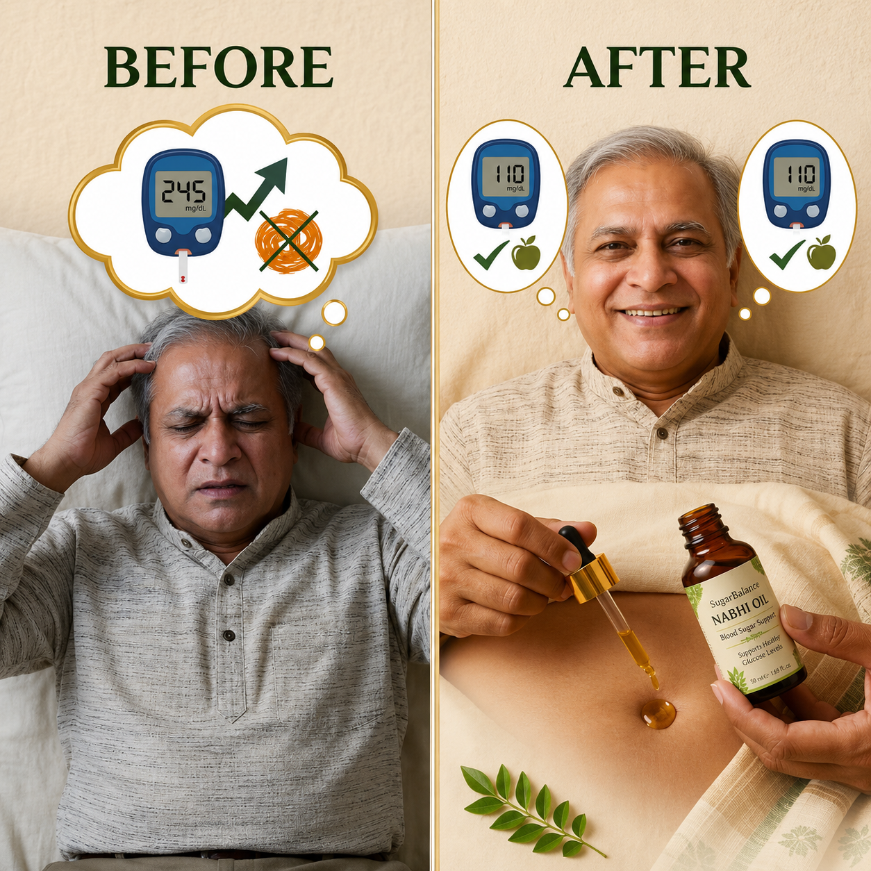 🎁EK K SAATH 1 MUFT LIMITED TIME OFFER🔥Sugar Balance Nabhi Oil (50ML + 50ML) - Image 4